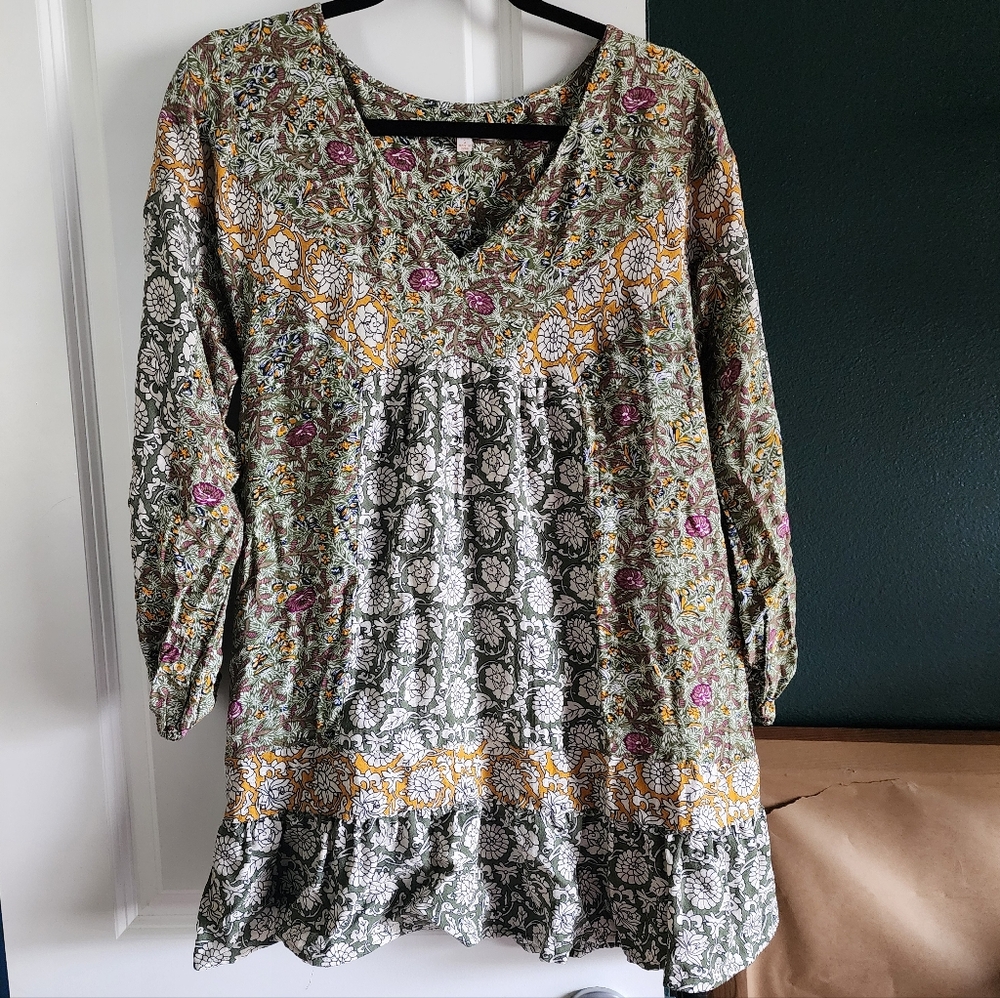 Skies Are Blue boho long shirt/short dress